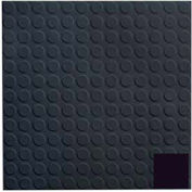 Black Rubber Tile Low Profile Circular Design 50cm