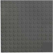 Black/Brown Rubber Tile Low Profile Circular Design 50cm, 19-11/16"x19-11/16"