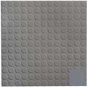 Dark Gray Rubber Tile Low Profile Circular Design 50cm