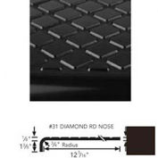 Brown Stair Tread Rubber Round Nose 42"L