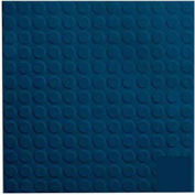 Deep Navy Rubber Tile Low Profile Circular Design 50cm