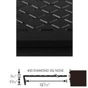 Brown Stair Tread Rubber Square Nose 48"L