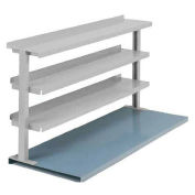 3 Shelf Production Booster, 72"W X 36"H, Dove Gray
