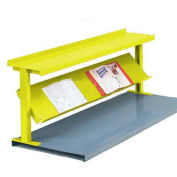 2 Shelf Production Booster, 72"W X 24"H, Safety Yellow