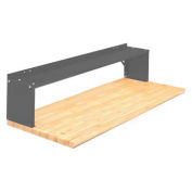 1 Shelf Production Booster, 72"W X 14"H, Office Gray