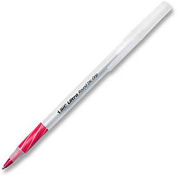 Bic Ultra Round Stic Grip Ballpoint Stick Pen, Medium, Red Ink, Dozen