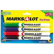 Avery Marks-A-Lot Pen Style Dry Erase Marker, Bullet Tip, Assorted Ink, 4/Set