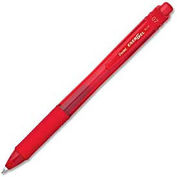 Pentel EnerGel Retractable Gel Pen, 0.7mm, Metal Tip, Red Ink, Dozen