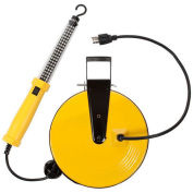 Bayco 60 LED Work Light, Retractable Cord Reel, 50'L Cord, 18/2 GA, Yellow