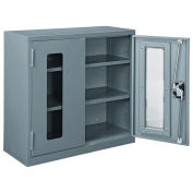 Assembled Clear View Wall Storage Cabinet, 30x12x30, Gray