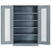 Unassembled Storage Cabinet With Expanded Metal Door, 48x24x78, Gray