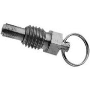 J.W. Winco 3TSP1 Stubby Hand Retractable Spring Plunger - Zinc Plated Steel 1/4-20 Thread