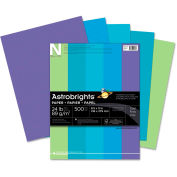 Neenah Paper Astrobrights Colored Paper, 8-1/2" x 11", 24 lb, Cool Colors, 500 Sheets/Pack
