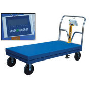 Vestil SPT-3672-SCL Steel Platform Truck with Integral Scale, 3600 Lb. Cap., 36x72