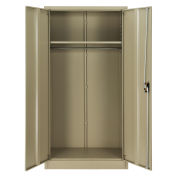 Global Industrial Assembled Wardrobe Cabinet, 36x18x72, Tan