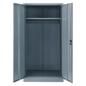 Assembled Wardrobe Cabinet, 36x24x72, Gray