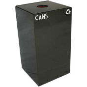 Witt Industries 28GC01-CB Steel Recycling Container with Bottle & Can Opening, 28 Gal. Cap, Charcoal
