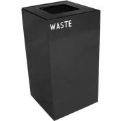 Witt 28GC03-CB Steel Recycling Container with Waste Disposal Opening, 28 Gallon Cap, Charcoal