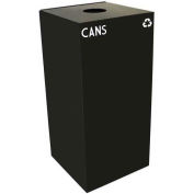 Witt Industries 32GC01-CB Steel Recycling Container with Bottle & Can Opening, 32 Gal. Cap, Charcoal