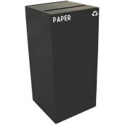 Witt Industries 32GC02-CB Steel Recycling Container with Paper Slot Opening, 32 Gallon Cap, Charcoal