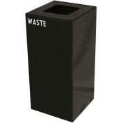 Witt 32GC03-CB Steel Recycling Container with Waste Disposal Opening, 32 Gallon Cap, Charcoal