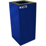 Witt Industries 32GC03-BL Steel Recycling Container with Waste Disposal Opening, 32 Gallon Cap, Blue