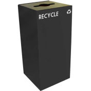 Witt Industries 32GC04-CB Steel Recycling Container with Combo Opening, 32 Gallon Cap, Charcoal