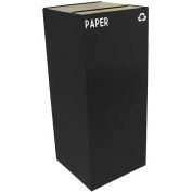 Witt Industries 36GC02-CB Steel Recycling Container with Paper Slot Opening, 36 Gallon Cap, Charcoal