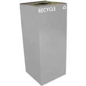 Witt Industries 36GC04-SL Steel Recycling Container with Combo Opening, 36 Gallon Cap, Gray