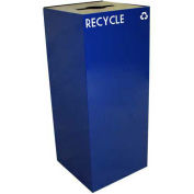Witt Industries 36GC04-BL Steel Recycling Container with Combo Opening, 36 Gallon Cap, Blue