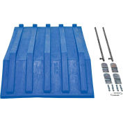 Blue Plastic Lid, for Triple-Bin Recycling Hopper, Vestil PLID-H-50-BU
