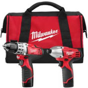 Milwaukee M12 Cordless 2-Tool Combo Kit, 2494-22