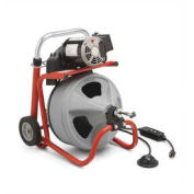 Ridgid® K-400 Drum Machine W/Bulb Auger & Gloves, 115V, 6.7AMPS, 1/3HP, 75"L x 1/2"W Cable