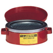 Justrite 10175 Bench Can, 1-Quart, Red