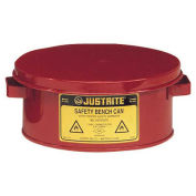 Justrite 10375 Bench Can, 1-Gallon, Red