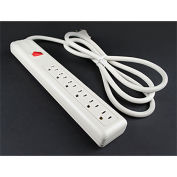 Multi-Outlet Power Unit, 15A, 12"L, 6 Outlets, 15' Cord