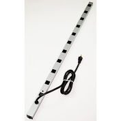 CabinetMATE Surge Strip, 125V, 20A, 48"L, 10 Outlets
