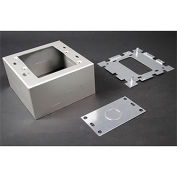 Deep Switch & Receptacle Box, 2-Gang, 120V, 15A, 4-5/8"L