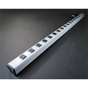 Multi-Outlet Power Unit, 125V, 15A, 48"L, 16 Outlets, 15' Cord