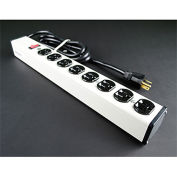 Multi-Outlet Power Unit, 120V, 20A, 17 1/4"L, 8 Outlets, 6' Cord