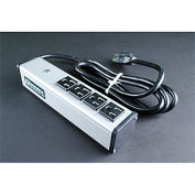 Multi-Outlet Power Unit, 125V, 15A, 9-1/4"L, 4 Outlets, 6' Cord