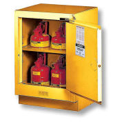 15 Gal. 1 Door Manual Right Hinge, Under Fume Hood Cabinet, 24" x 21-5/8" x 35-3/4", Yellow