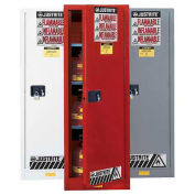 36 Gallon 1 Door, Self-Close, Slimline, Flammable Cabinet, 23-1/4"W x 18"D x 65"H, Red