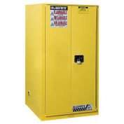 60 Gallon 1 Sliding Door, Self-Close, Flammable Cabinet , 34"W x 34"D x 65"H, Yellow