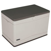 Lifetime Outdoor Deck Storage Box 80 Gallon, Tan w/Brown Lid