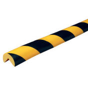 Corner Bumper Guard, Type A, 90-Degree, 196-3/4"L x 1-9/16"W, Black & Yellow, 60-6700
