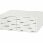 Safco 4994WHR 5-Drawer Steel Flat File for 24" x 36" Documents, White