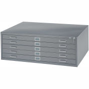 Safco 4994GRR 5-Drawer Steel Flat File for 24" x 36" Documents, Gray