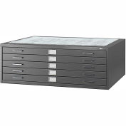 Safco 4996BLR 5-Drawer Steel Flat File for 30" x 42" D, Black