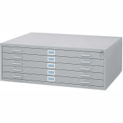 Safco 4996GRR 5-Drawer Steel Flat File for 30" x 42" Documents, Gray